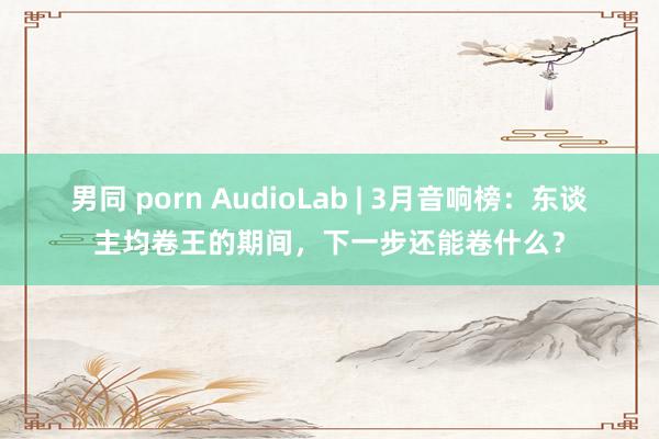男同 porn AudioLab | 3月音响榜：东谈主均卷王的期间，下一步还能卷什么？