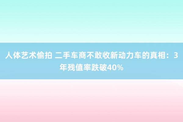 人体艺术偷拍 二手车商不敢收新动力车的真相：3年残值率跌破40%