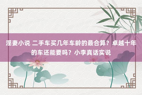 淫妻小说 二手车买几年车龄的最合算？卓越十年的车还能要吗？小李真话实说