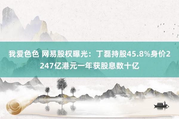 我爱色色 网易股权曝光：丁磊持股45.8%身价2247亿港元一年获股息数十亿
