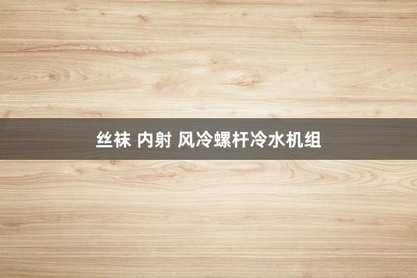 丝袜 内射 风冷螺杆冷水机组