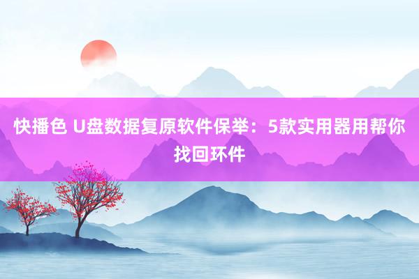 快播色 U盘数据复原软件保举：5款实用器用帮你找回环件
