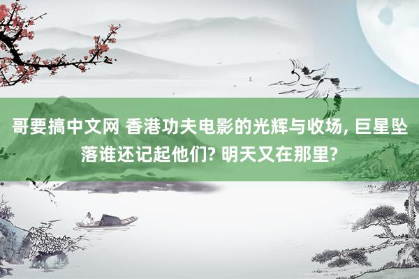 哥要搞中文网 香港功夫电影的光辉与收场, 巨星坠落谁还记起他们? 明天又在那里?