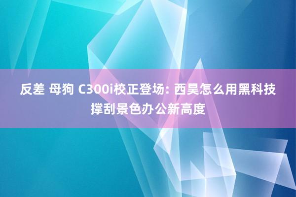 反差 母狗 C300i校正登场: 西昊怎么用黑科技撑刮景色办公新高度