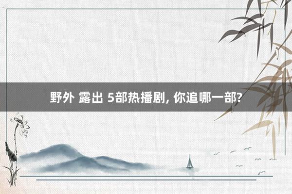 野外 露出 5部热播剧, 你追哪一部?