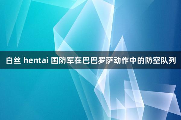 白丝 hentai 国防军在巴巴罗萨动作中的防空队列