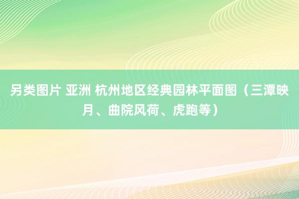 另类图片 亚洲 杭州地区经典园林平面图（三潭映月、曲院风荷、虎跑等）