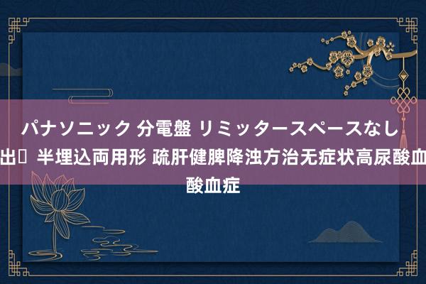 パナソニック 分電盤 リミッタースペースなし 露出・半埋込両用形 疏肝健脾降浊方治无症状高尿酸血症